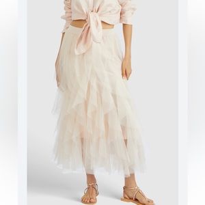 ShopEvelynne Blush Pink Layered Tulle Maxi Skirt
